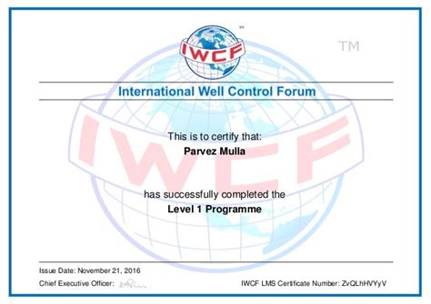 iwcf level 1 login